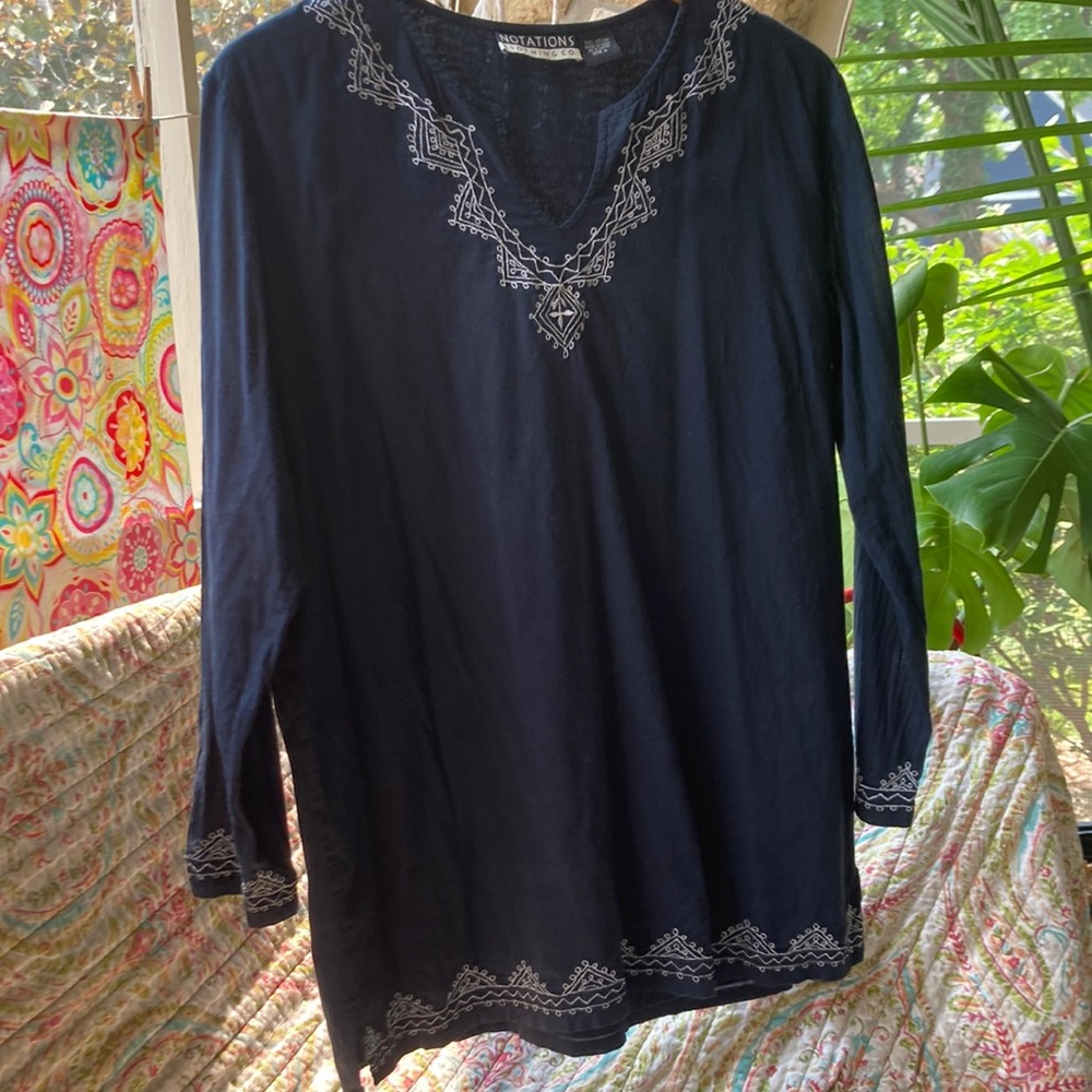 cotton boho tunic blouse